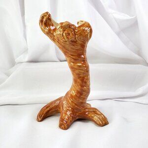 RARE Brainerd Indian School Pottery Tree Stump Vase 7.5" Tall South Dakota